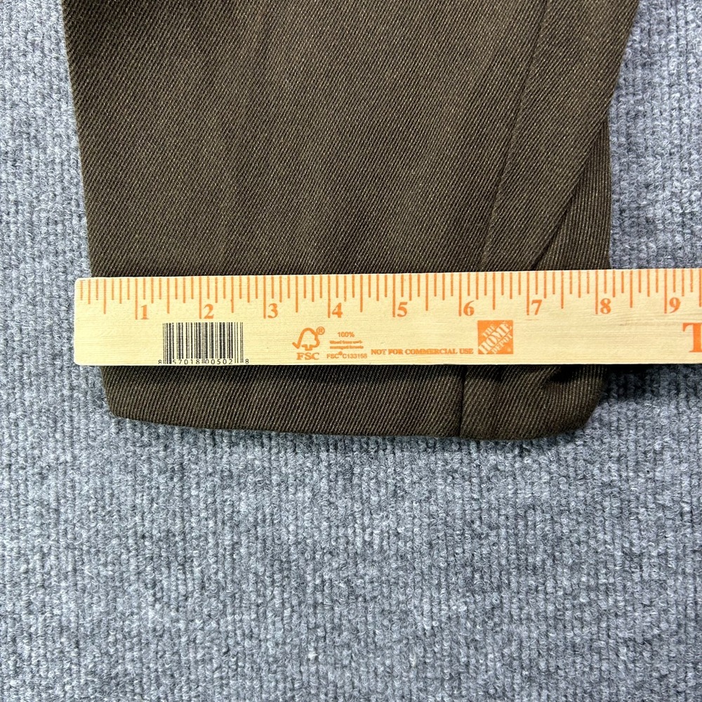 Cherokee Pleated Khakis Pants Men's Dark Khaki Cotton Cuffed Hems - 33X28.5 - Picture 7 of 10
